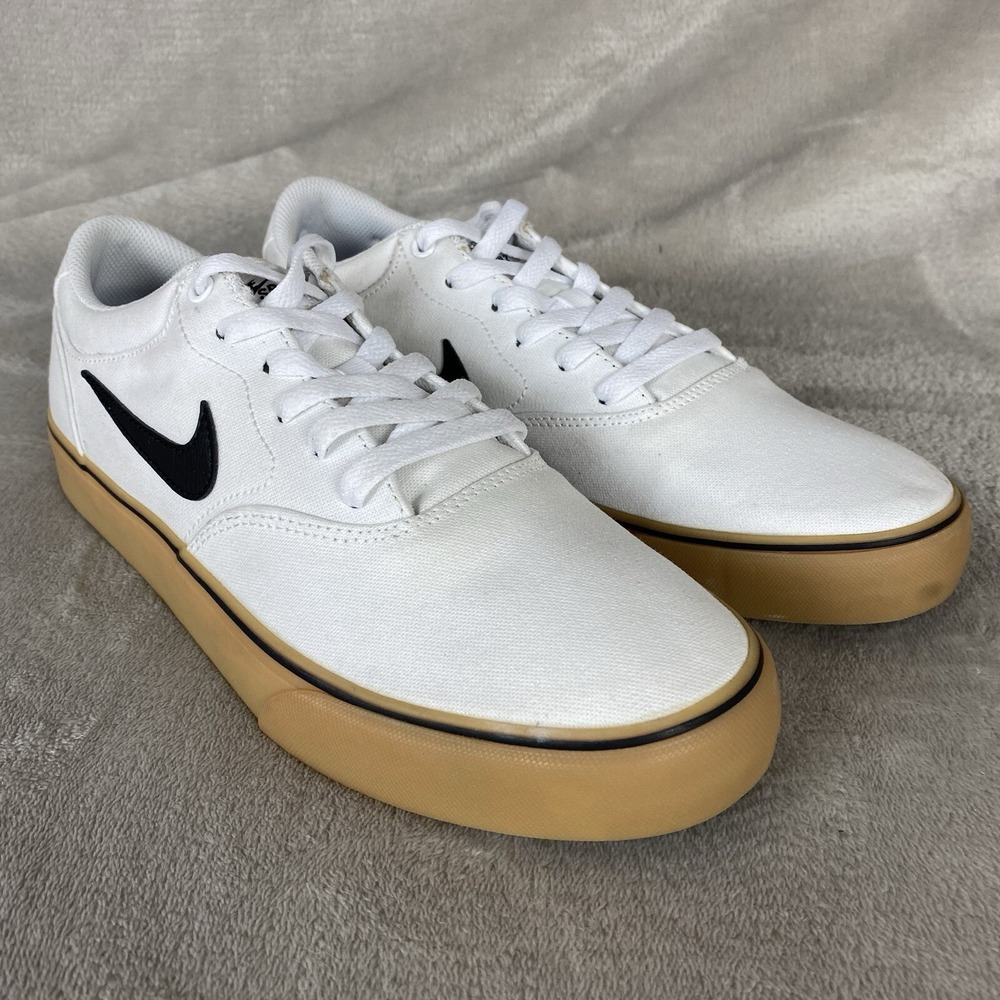 Nike Chron 2 Men's Sneakers Shoes Size 7 White Blue Gum Canvas Skate NEW